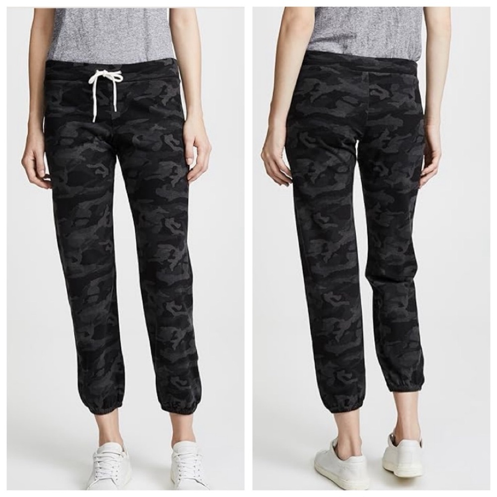 Monrow Black Camo Vintage Sweatpants